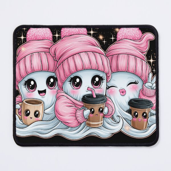 Item preview, Spooky Cute Coffee Drinking Ghosts designed and sold by alexlovlies.