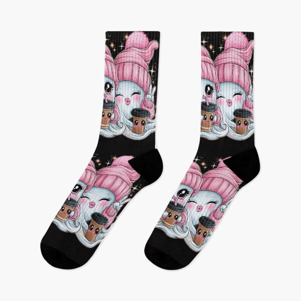 Item preview, Spooky Cute Coffee Drinking Ghosts designed and sold by adees293.