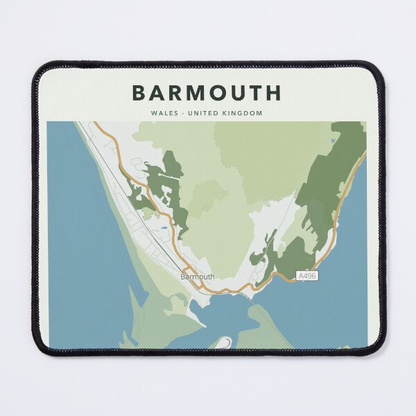 Item preview, Barmouth Map Poster - Alpine White Border designed and sold by Patterned by Pixels.