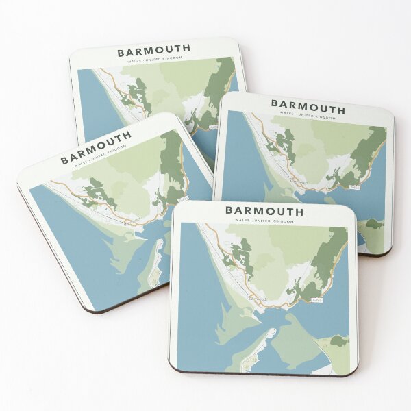 Item preview, Barmouth Map Poster - Alpine White Border designed and sold by Patterned by Pixels.