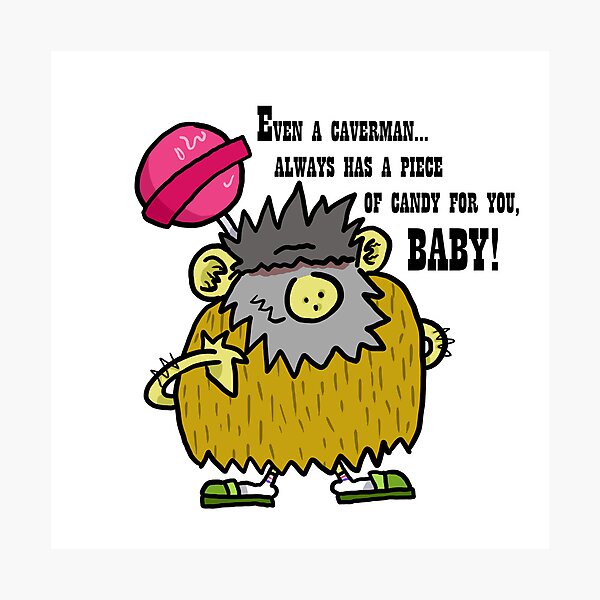 Item preview, caveman designed and sold by Burcio.