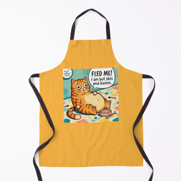 Item preview, Feed Me I Am But Skin And Bones Hungry Cat Begs for Food designed and sold by ThreadRiotTees.