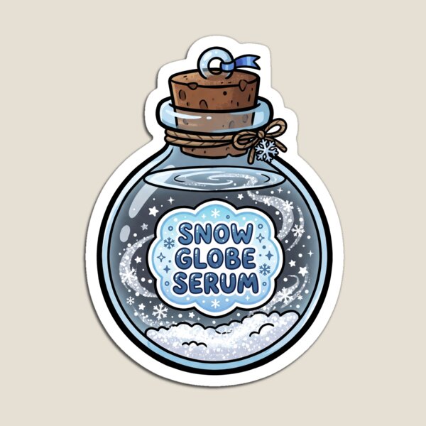 Item preview, Snow Globe Serum Potion Bottle | Cute Kawaii Winter Potion Design designed and sold by SquashPopArt.