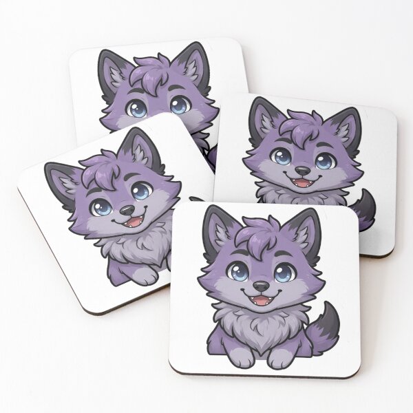 Item preview, Cute Purple Wolf Pup Sticker | Kawaii Chibi Furry Fox Fursona Art | Fursuit Fandom Gift designed and sold by HOODYBUDSTYLES.