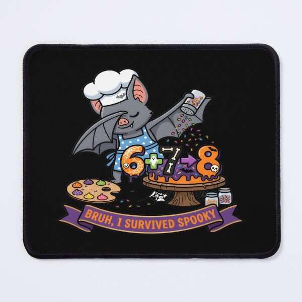 Item preview, Bruh I Survived Spooky Bat Chef Math Art designed and sold by DailySparks.