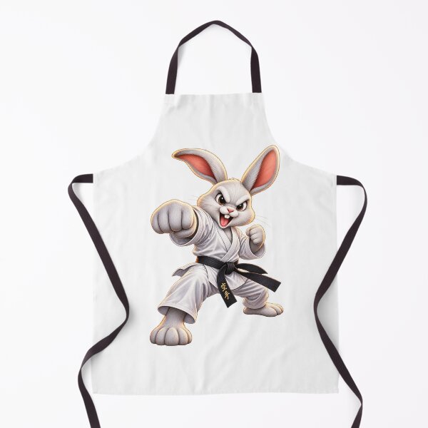 Item preview, Funny Karate Rabbit – Black Belt Martial Arts Bunny designed and sold by AndrewYoko.
