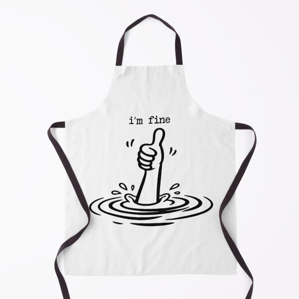 Item preview, I'm Fine Drowning Thumbs Up - Funny Dark Humor Meme Art designed and sold by FrescoDesign.