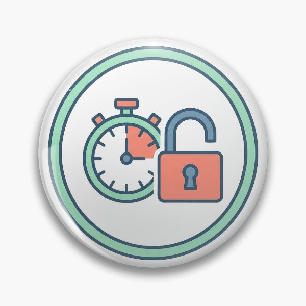 Item preview, Timed Lock Challenge Badge - Locksport Competition Icon designed and sold by Node & Switch.