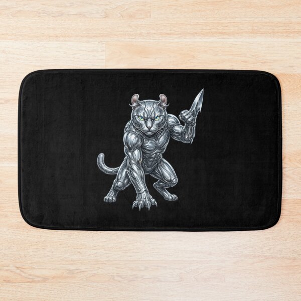 Item preview, Silver Cat Warrior - Armored Knight Fantasy Battle Art designed and sold by TOOBIC.