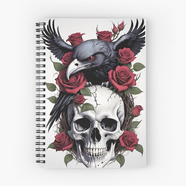Item preview, Raven, Skull, Roses #1 designed and sold by Jaenne.studio.