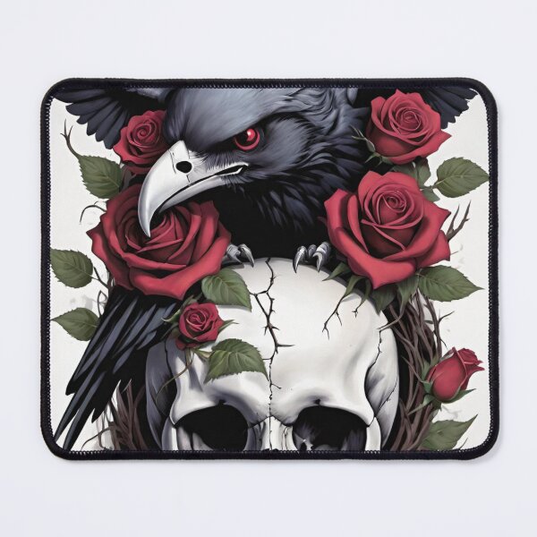 Item preview, Raven, Skull, Roses #1 designed and sold by Jaenne.studio.