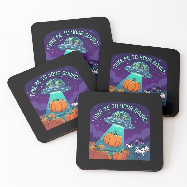 Item preview, HALLOWEEN Take Me To Your Gourd Funny Alien Halloween UFO designed and sold by Uglyandcute.