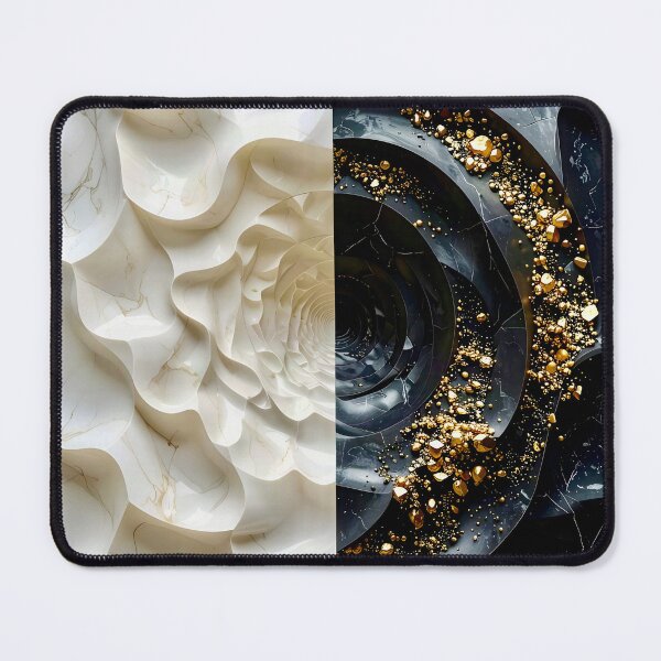 Item preview, Alabaster and Slate Geometric Spiral with Pyrite Accents designed and sold by Vicky Brago-Mitchell®.