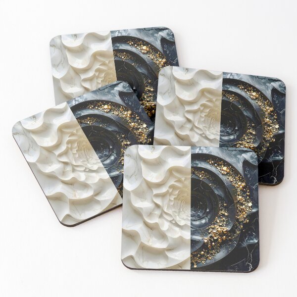 Item preview, Alabaster and Slate Geometric Spiral with Pyrite Accents designed and sold by Vicky Brago-Mitchell®.