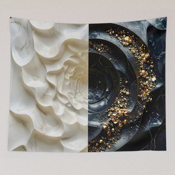 Item preview, Alabaster and Slate Geometric Spiral with Pyrite Accents designed and sold by Vicky Brago-Mitchell®.