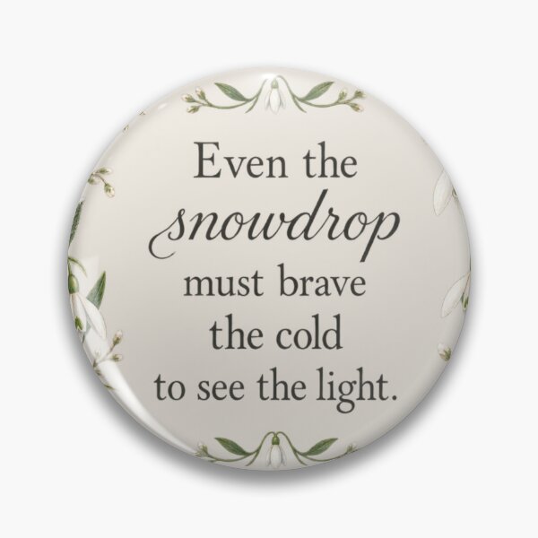Item preview, Snowdrop Flower Quote Vintage Parchment Botanical Art Print designed and sold by QCena.