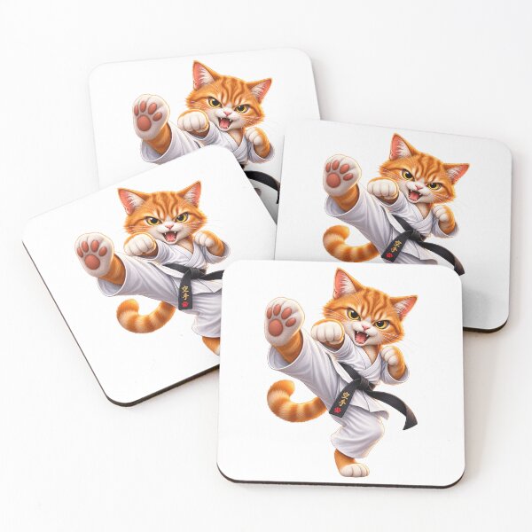 Item preview, Karate Cat Black Belt – Funny Martial Arts Kitty designed and sold by AndrewYoko.