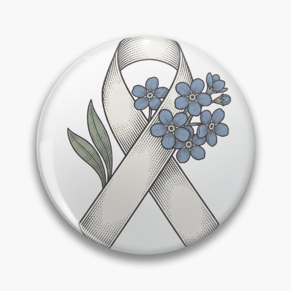 Item preview,  Pearl Ribbon Lung Cancer Awareness Engraved Art designed and sold by Ninjacatoff.