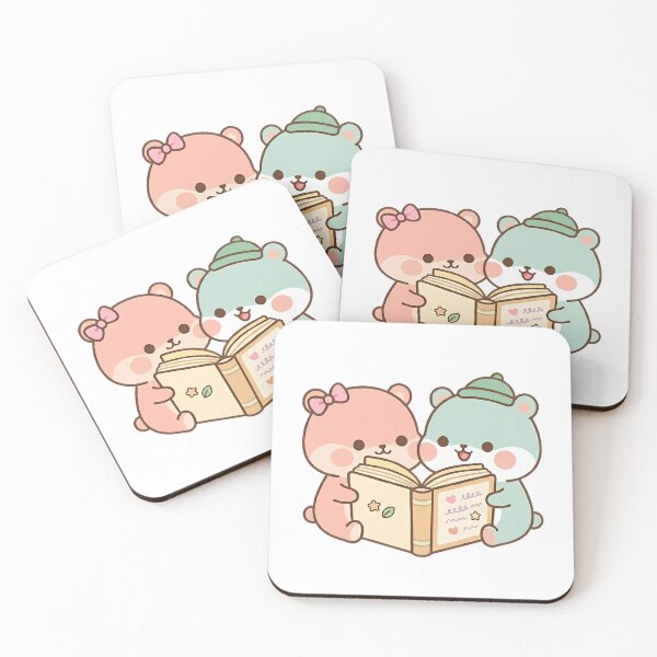 Item preview, Kawaii Cute Bears Reading Book Cozy Storytime designed and sold by Cuddly-Critters.