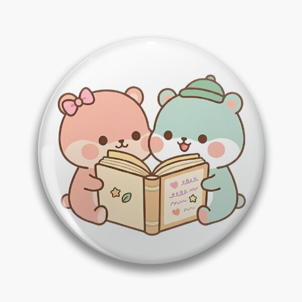 Item preview, Kawaii Cute Bears Reading Book Cozy Storytime designed and sold by Cuddly-Critters.
