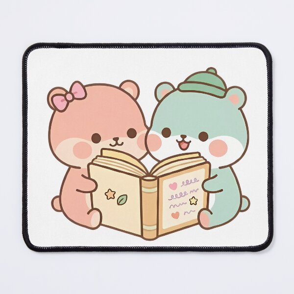 Item preview, Kawaii Cute Bears Reading Book Cozy Storytime designed and sold by Cuddly-Critters.