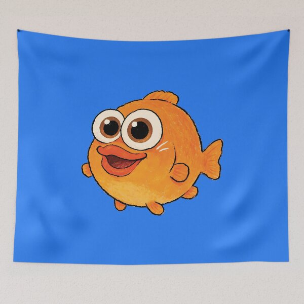 Item preview, Cute Garibaldi Fish Cartoon designed and sold by andromeda-redd.