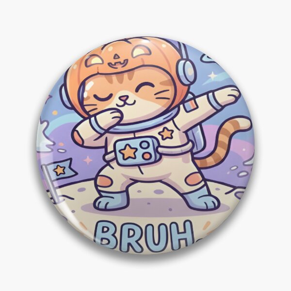 Item preview, Bruh Off To Haunt Space Cat Pumpkin Halloween Art designed and sold by DailySparks.