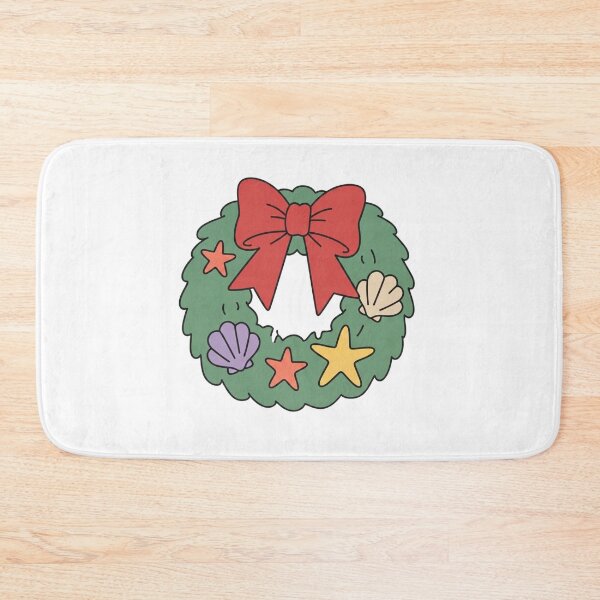 Item preview, Coastal Christmas Wreath Seashells Starfish Beach Holiday Bow designed and sold by wingoo22.
