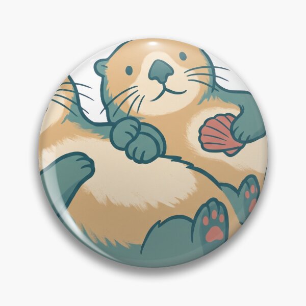 Item preview, Sea Otters Holding Hands Gouache Illustration Art designed and sold by Ninjacatoff.
