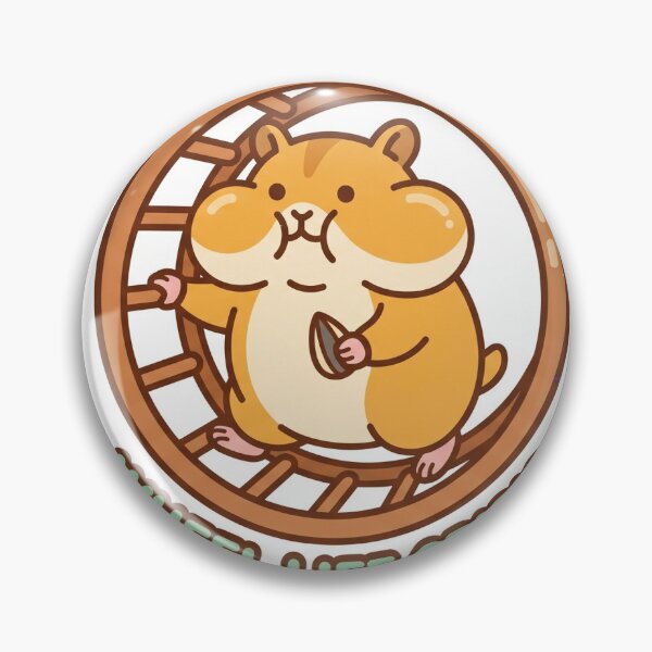 Item preview, Wheel Life Crisis Funny Hamster Sticker Design designed and sold by Ninjacatoff.