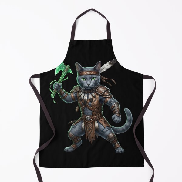 Item preview, Forest Warrior Cat - Tribal Fantasy Feline with Glowing Green Axe designed and sold by TOOBIC.