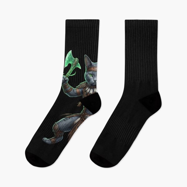 Item preview, Forest Warrior Cat - Tribal Fantasy Feline with Glowing Green Axe designed and sold by TOOBIC.