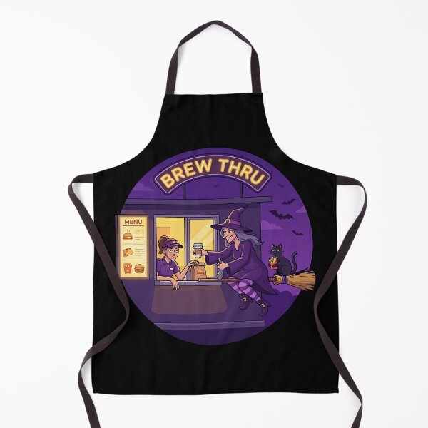 Item preview, HALLOWEEN Brew Thru Funny Witch Coffee Shop designed and sold by Uglyandcute.