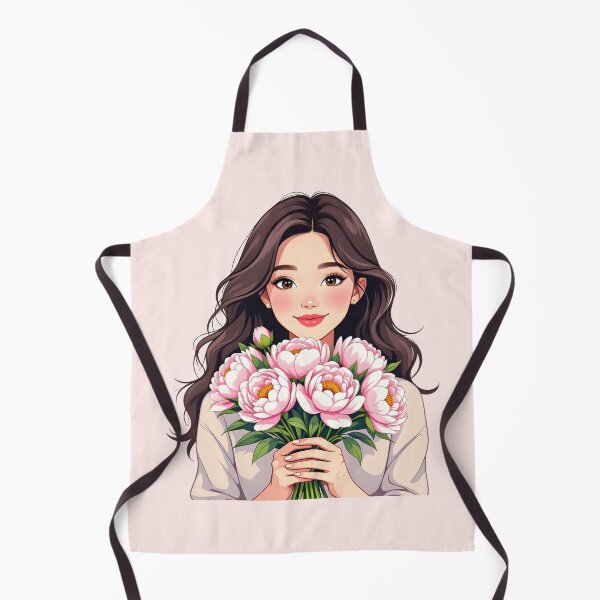 Item preview, Girl with peonies designed and sold by PrintLabStudio.