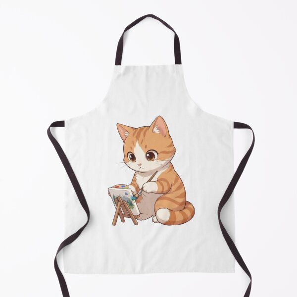 Item preview, Cute Cat Painting Artist Kitten Art designed and sold by PrintforDesign.