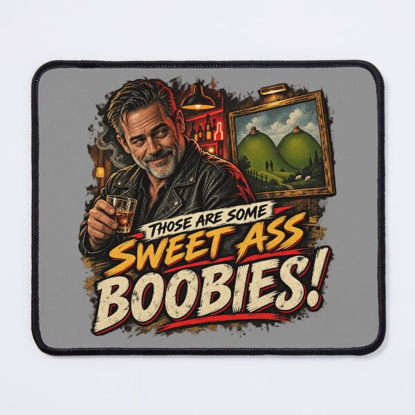 Item preview, Negan Sweet Ass Boobies Quote for Fans designed and sold by POD DYNASTY | Original Print On Demand T-Shirt Graphics.