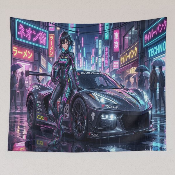 Item preview, Cyberpunk & Competition Girl | Anime Art designed and sold by JMAVILA ART.