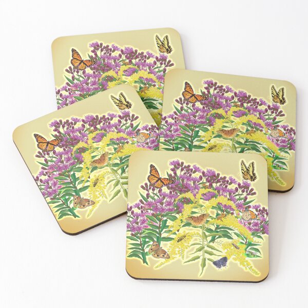 Item preview, Ironweed, Goldenrod, Butterflies, and Pollinators designed and sold by Jedi-Artist.