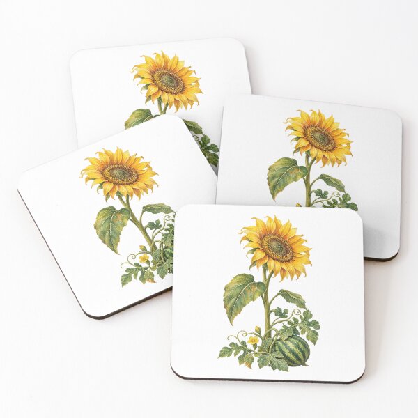 Item preview, Dolj Sunflower and Watermelon Botanical Art designed and sold by FurusatoGallery.