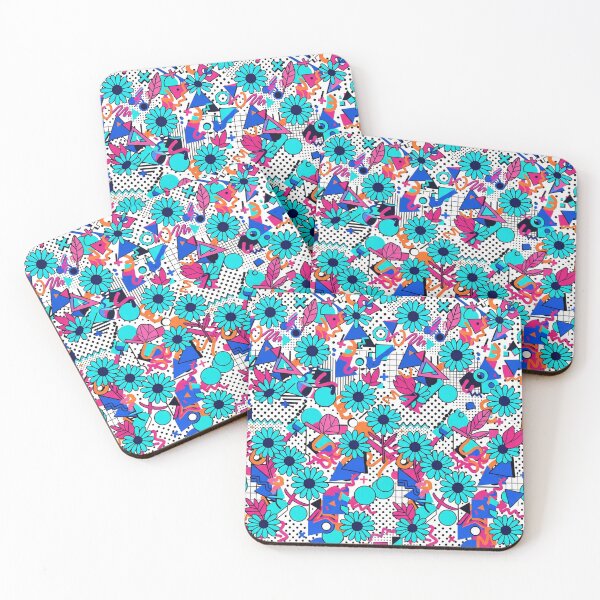 Item preview, Retro 80s Memphis Floral Geometric Pattern designed and sold by Owcomm.