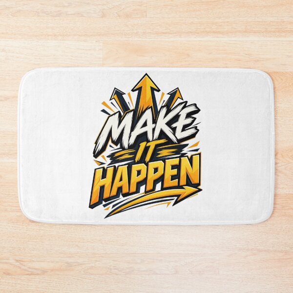 Item preview, Make It Happen Motivational Quote Typography designed and sold by adlkh.