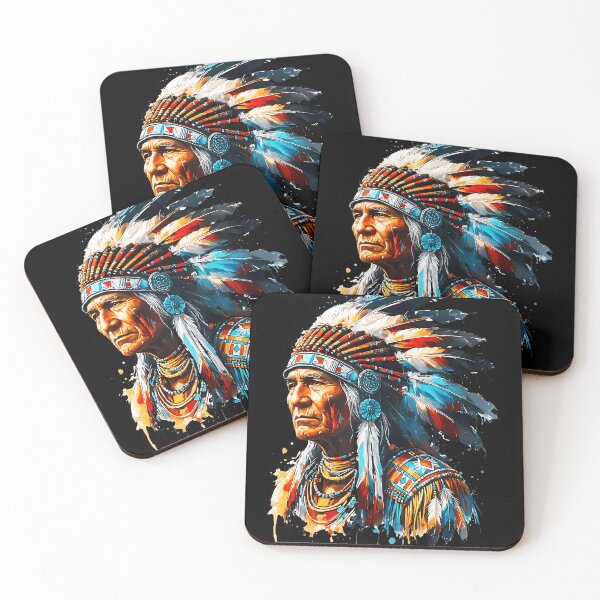 Item preview, Vintage Indian Chief Native American Pride Feather Headdress designed and sold by Averybennett23.