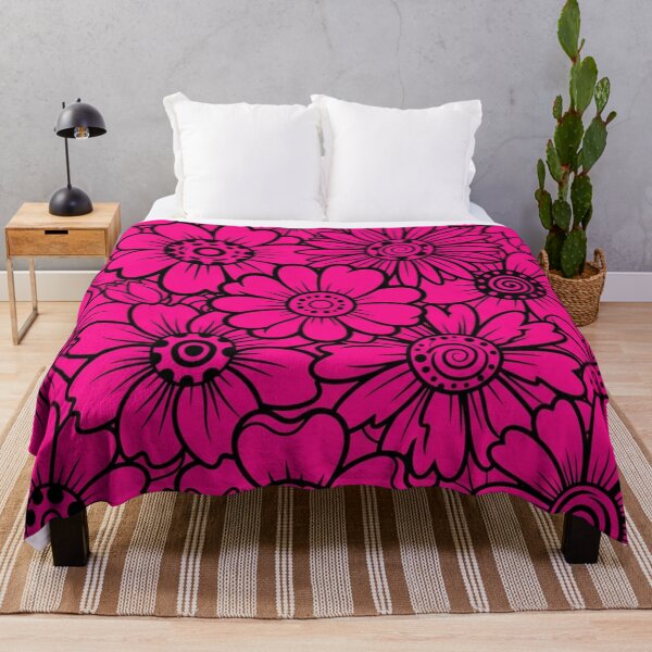 Item preview, Vibrant Hot Pink Floral Garden Pattern designed and sold by Owcomm.