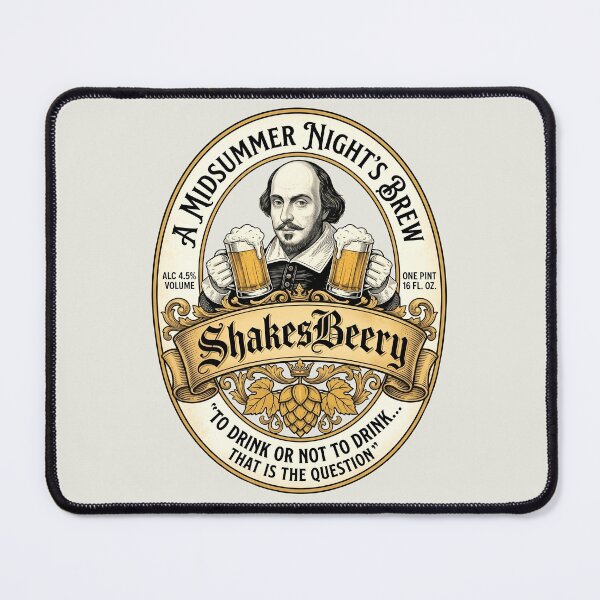 Item preview, Shakespear Beer label designed and sold by Alema Art.