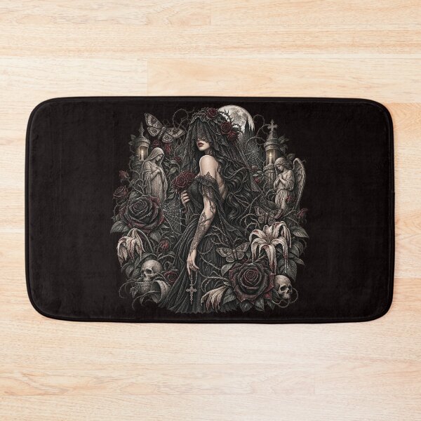 Item preview, Gothic Widow Black Roses Dark Botanical Art designed and sold by TheInkRaven.