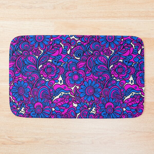 Item preview, Vibrant Blue And Magenta Floral Seamless Pattern designed and sold by Owcomm.