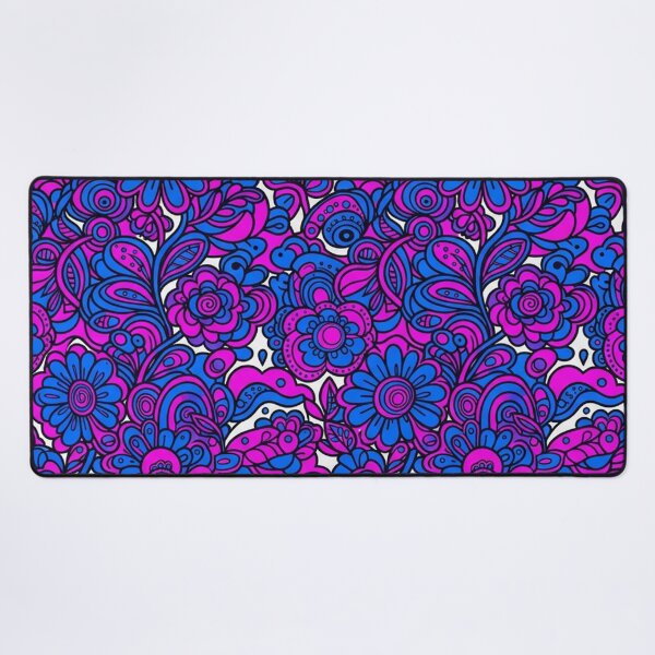 Item preview, Vibrant Blue And Magenta Floral Seamless Pattern designed and sold by Owcomm.