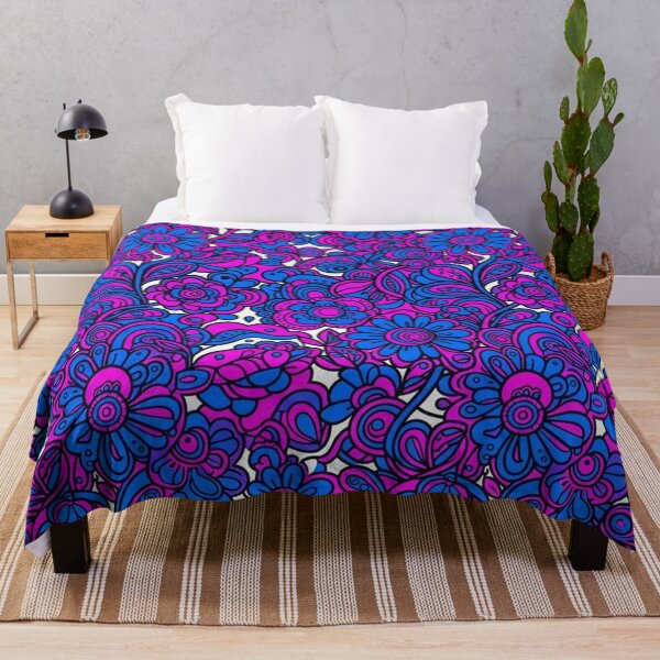 Item preview, Vibrant Blue And Magenta Floral Seamless Pattern designed and sold by Owcomm.