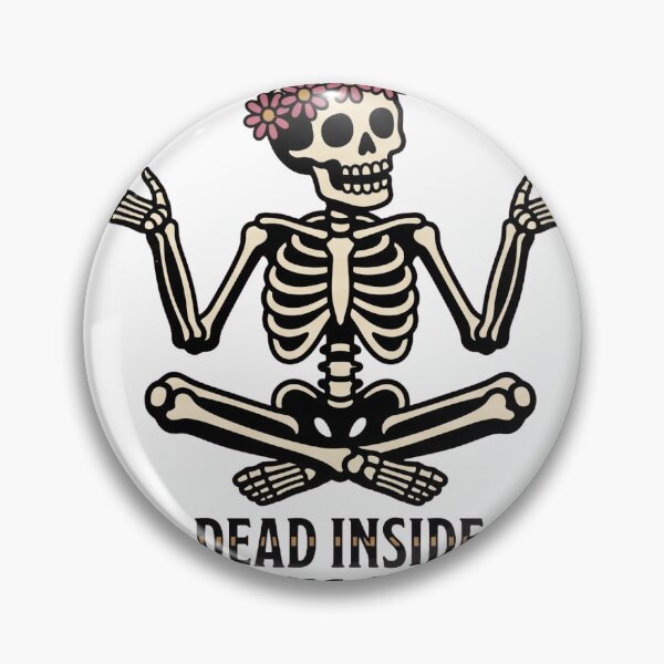 Item preview, Dead Inside Thriving Outside Skeleton Tattoo Flash Art designed and sold by Ninjacatoff.