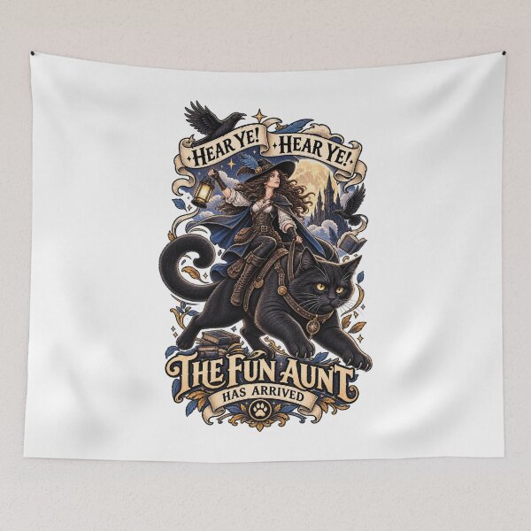 Item preview, Funny Hear Ye Hear Ye The Fun Aunt Has Arrived Knight Cat designed and sold by CirceRavens.